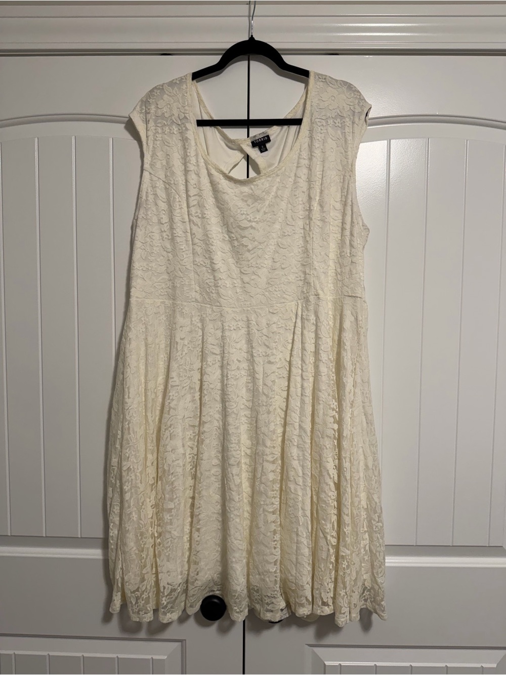 torrid Cream Lace Fit-and-Flare Dress
